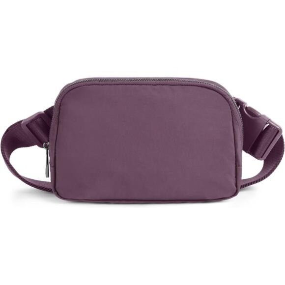 Unisex Mini Belt Bag with Adjustable Strap Plum